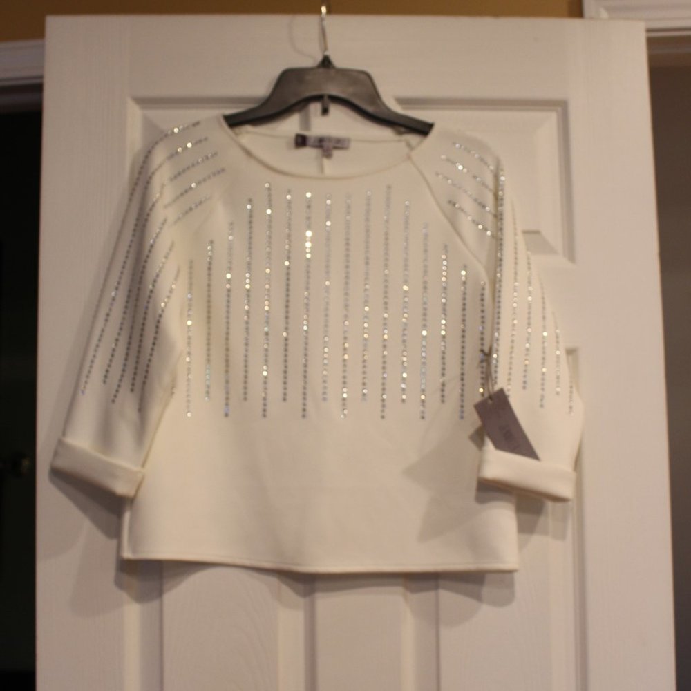 Jennifer Lopez JLO Rhinestone Bling Top Sz S